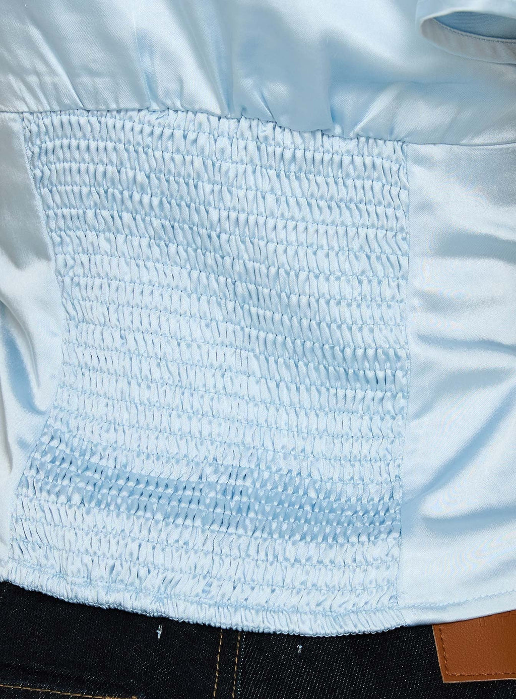 Sun Will Rise Tie Detail Top Blue