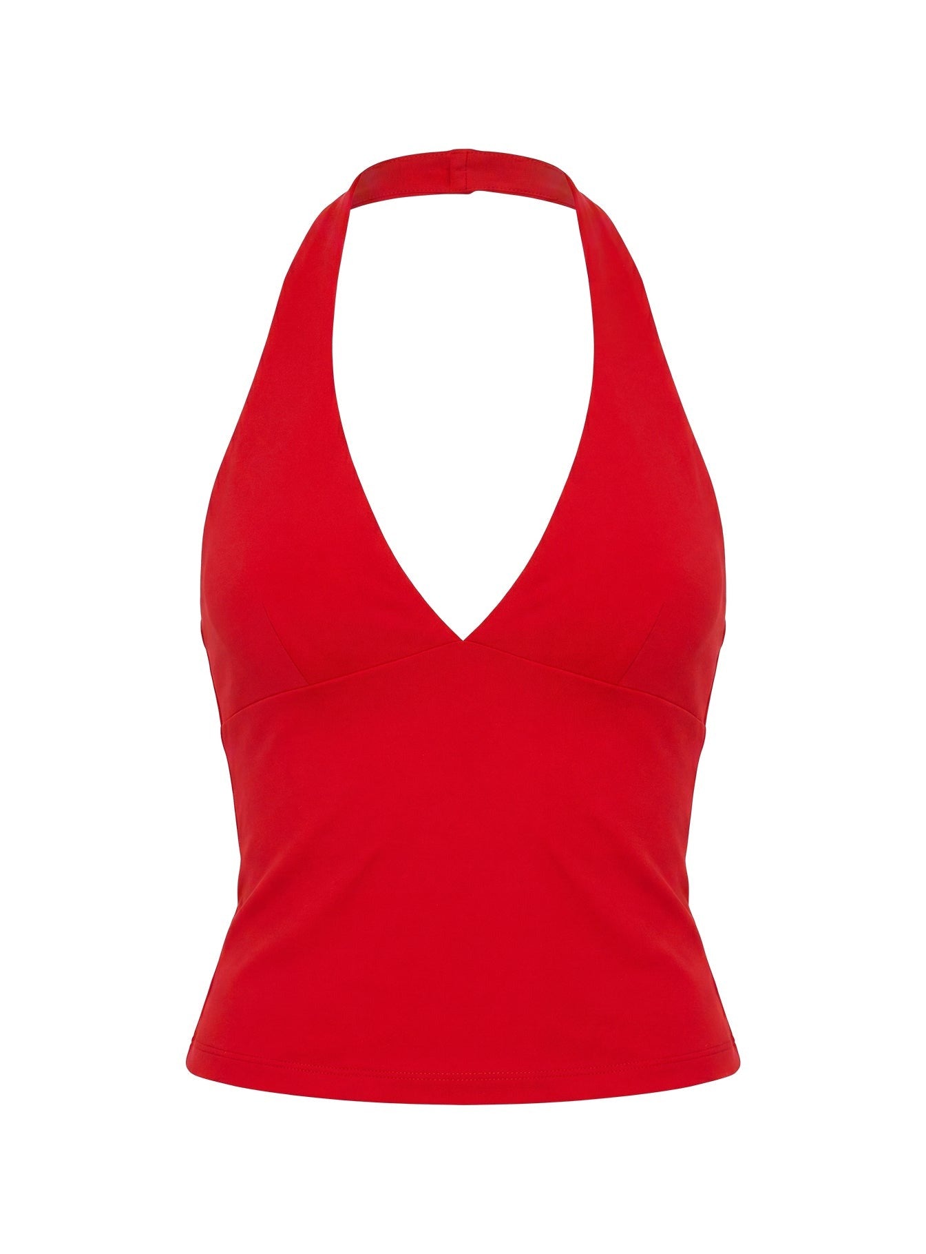 Habitual Active Longline Plunge Neck Tank Top Red