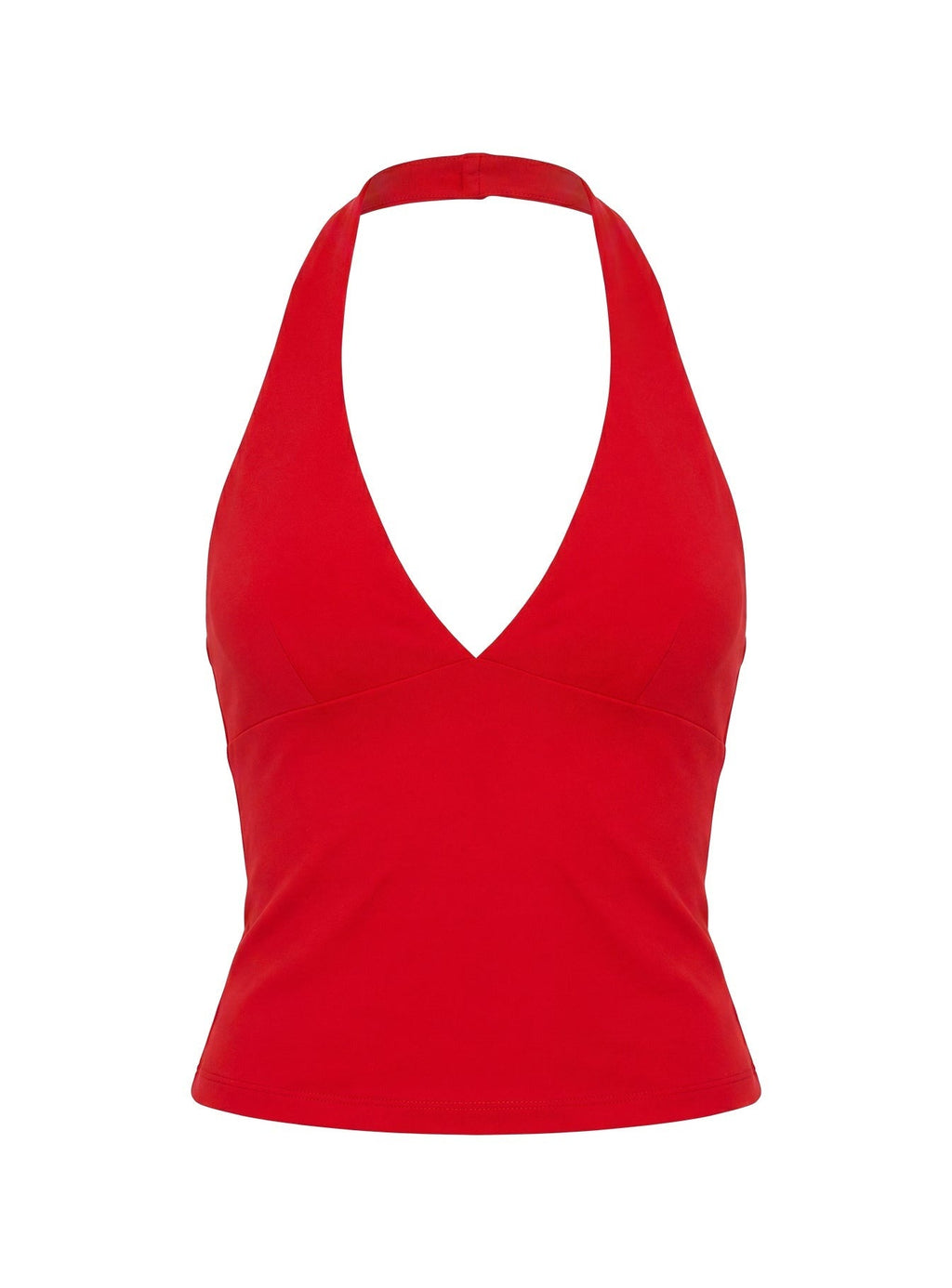 Habitual Active Longline Plunge Neck Tank Top Red