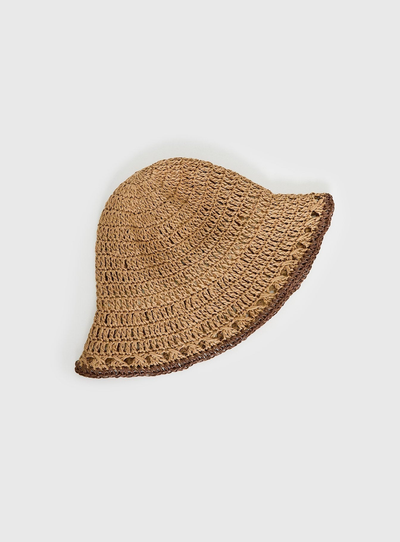 Kindall Straw Bucket Hat Tan