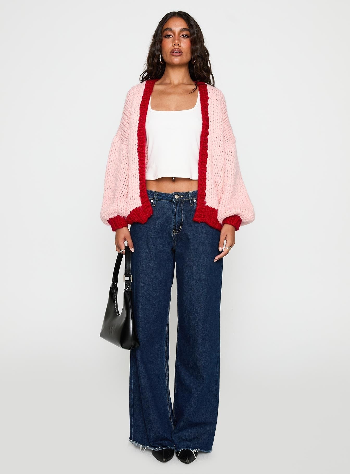 Lester Knit Cardigan Pink / Red