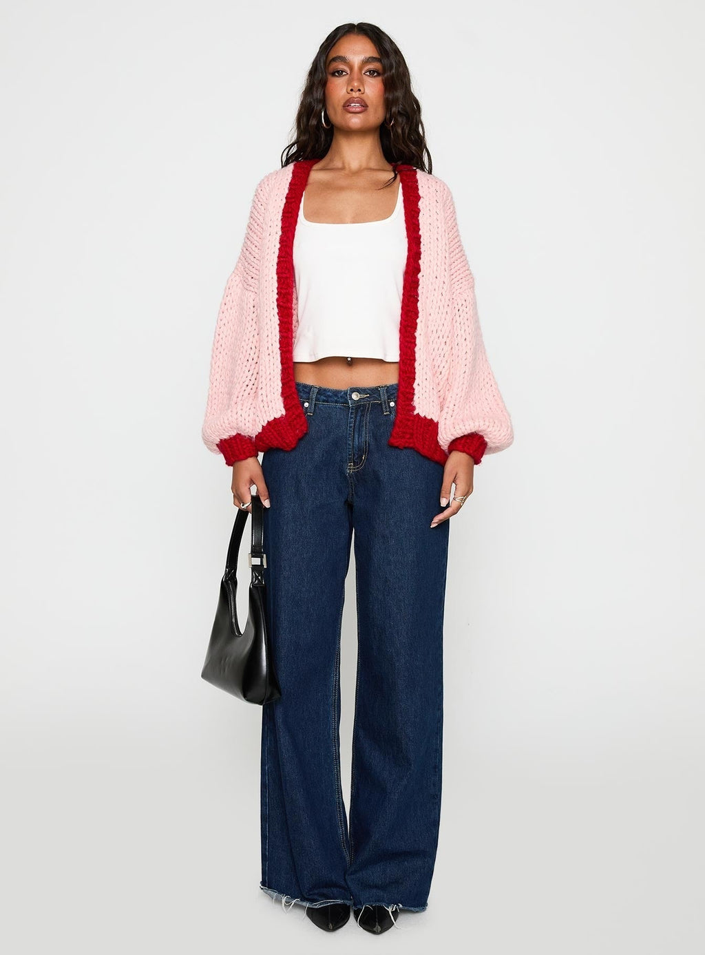 Lester Knit Cardigan Pink / Red