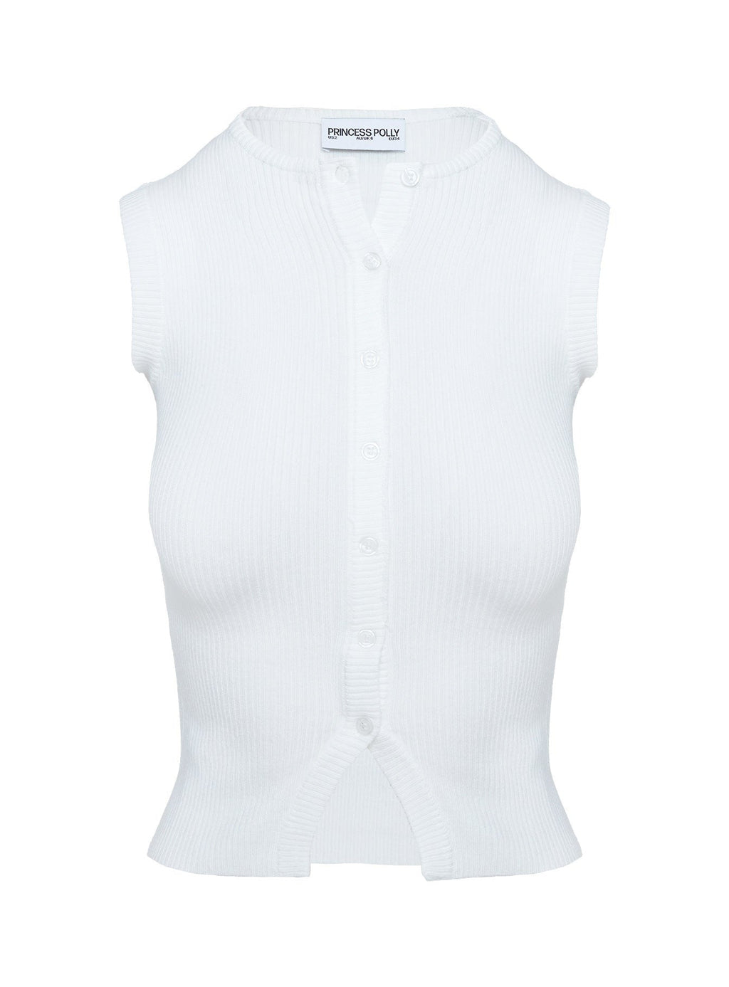 Suzu Sleeveless Knit Top White