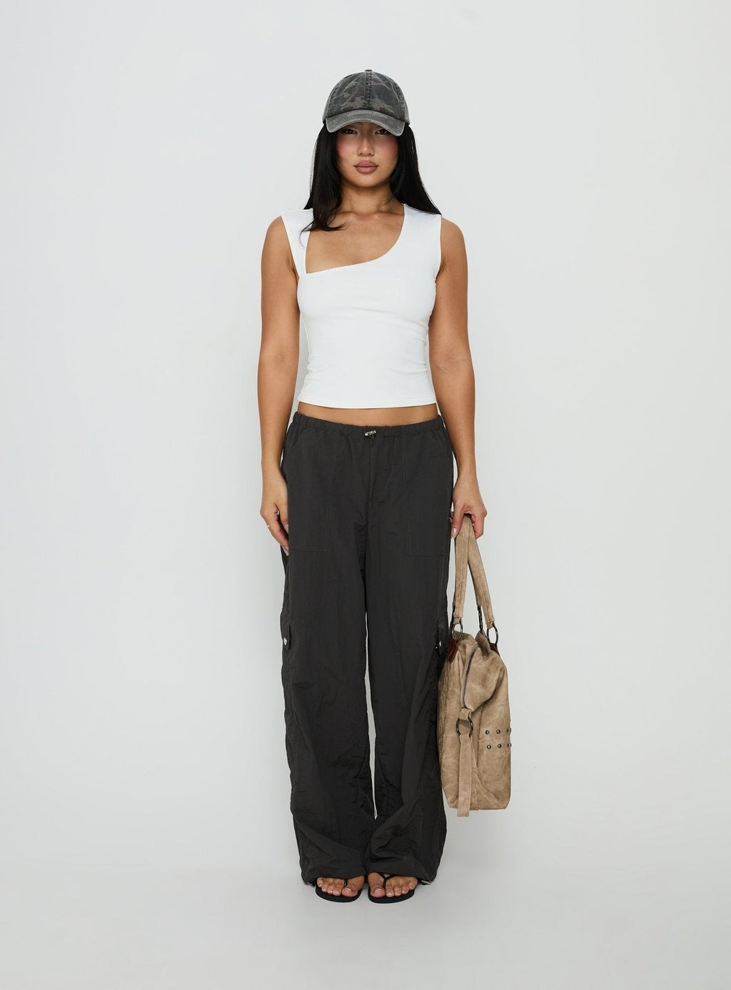 Tannen Cut Out Tank Top White