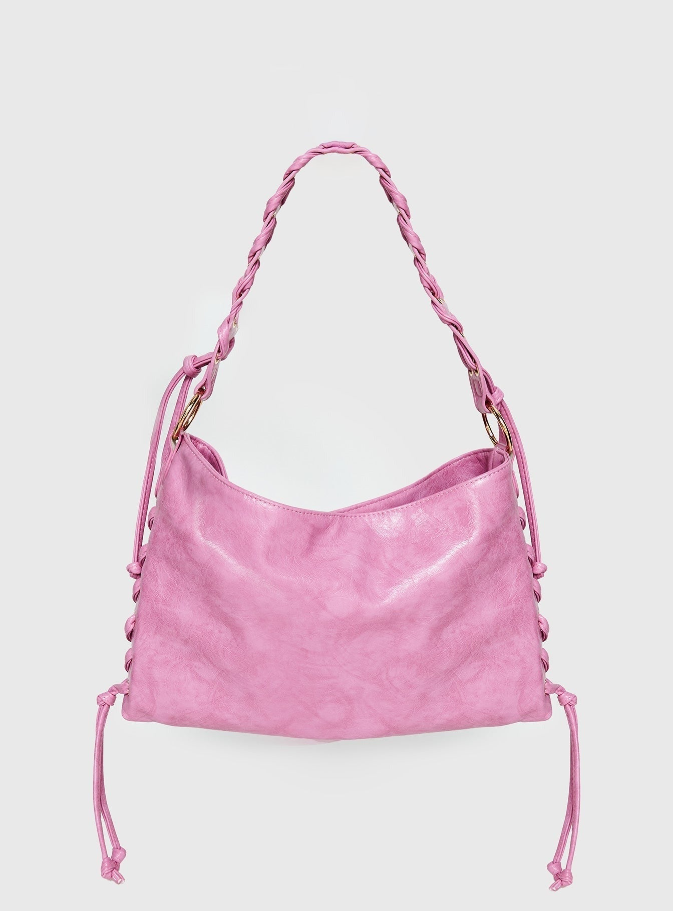 Amadea Tie Detail Shoulder Bag Pink