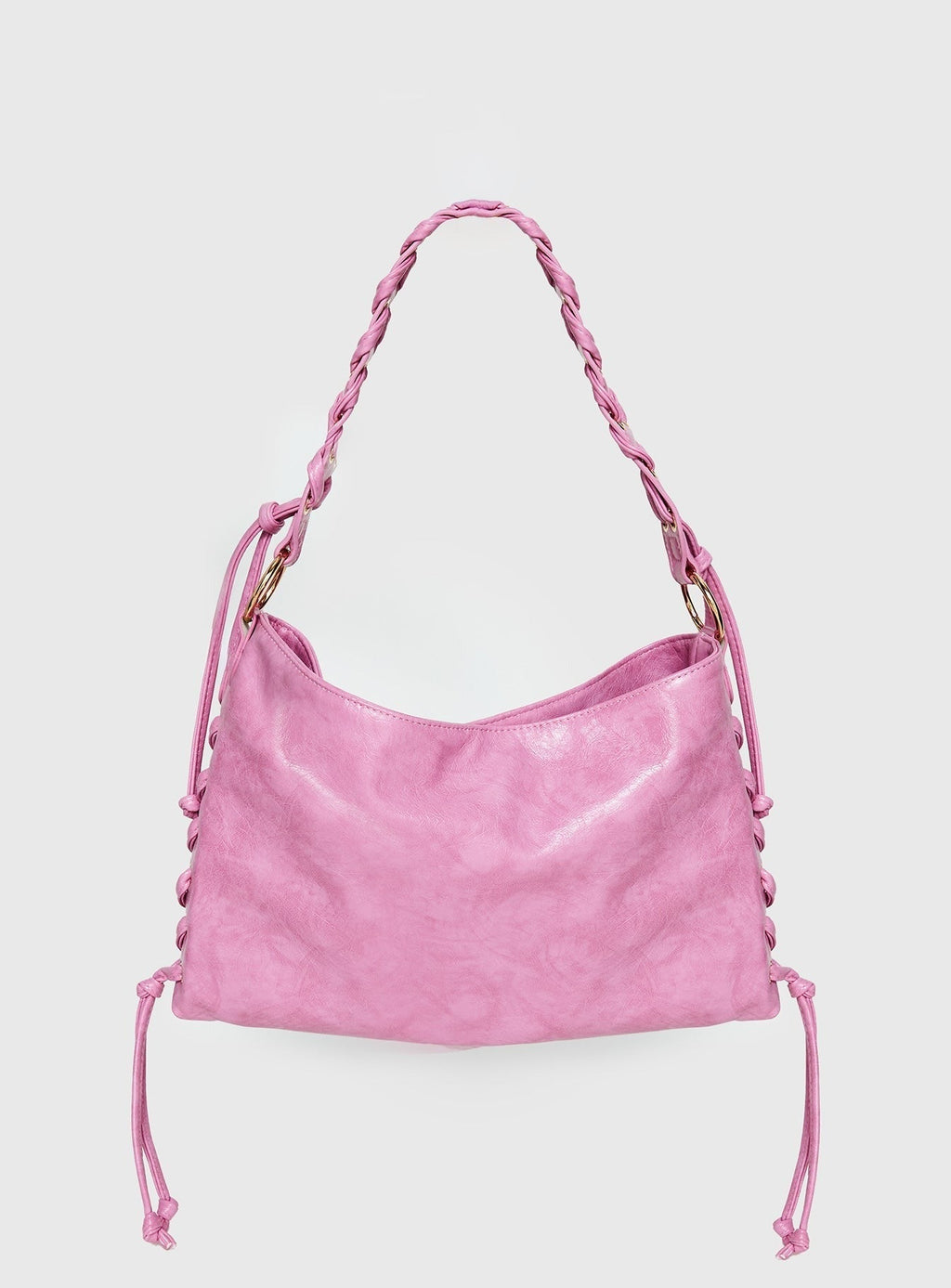 Amadea Tie Detail Shoulder Bag Pink