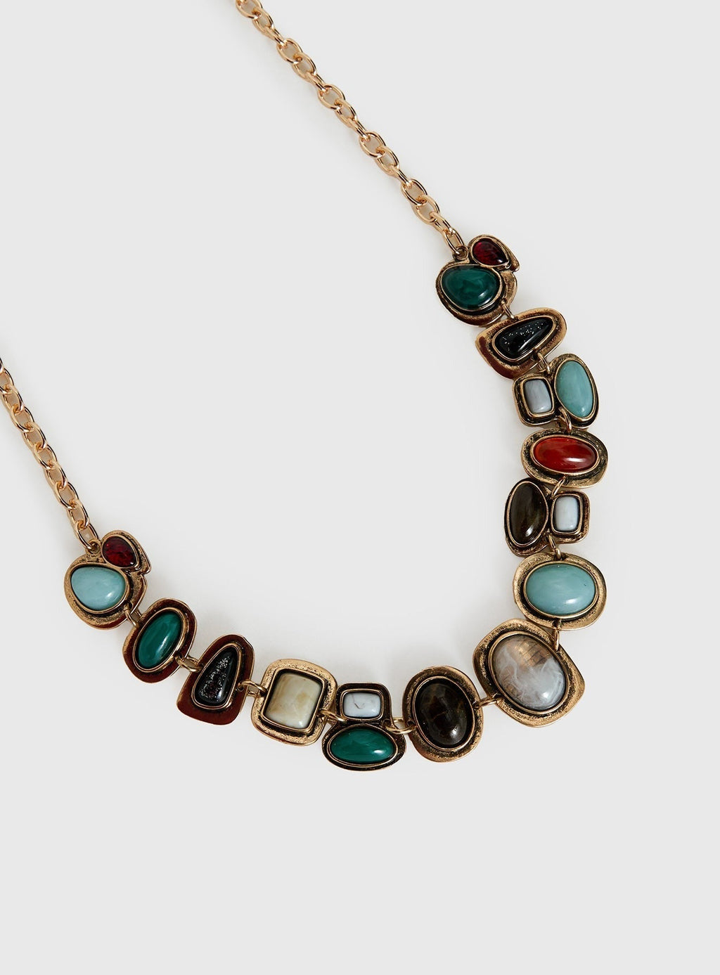 Aradia Gemstone Chain Belt Turquoise / Brown