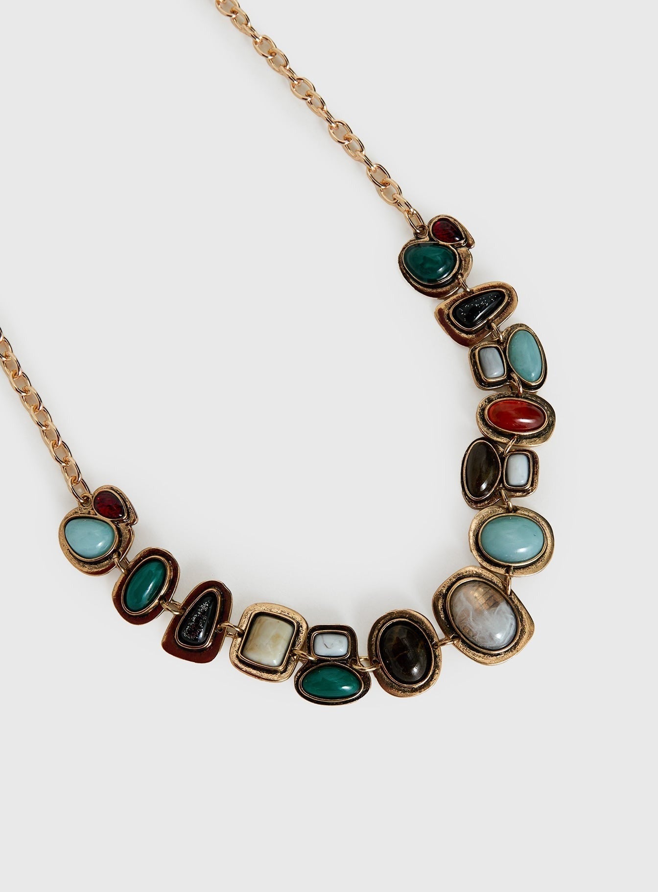 Aradia Gemstone Chain Belt Turquoise / Brown