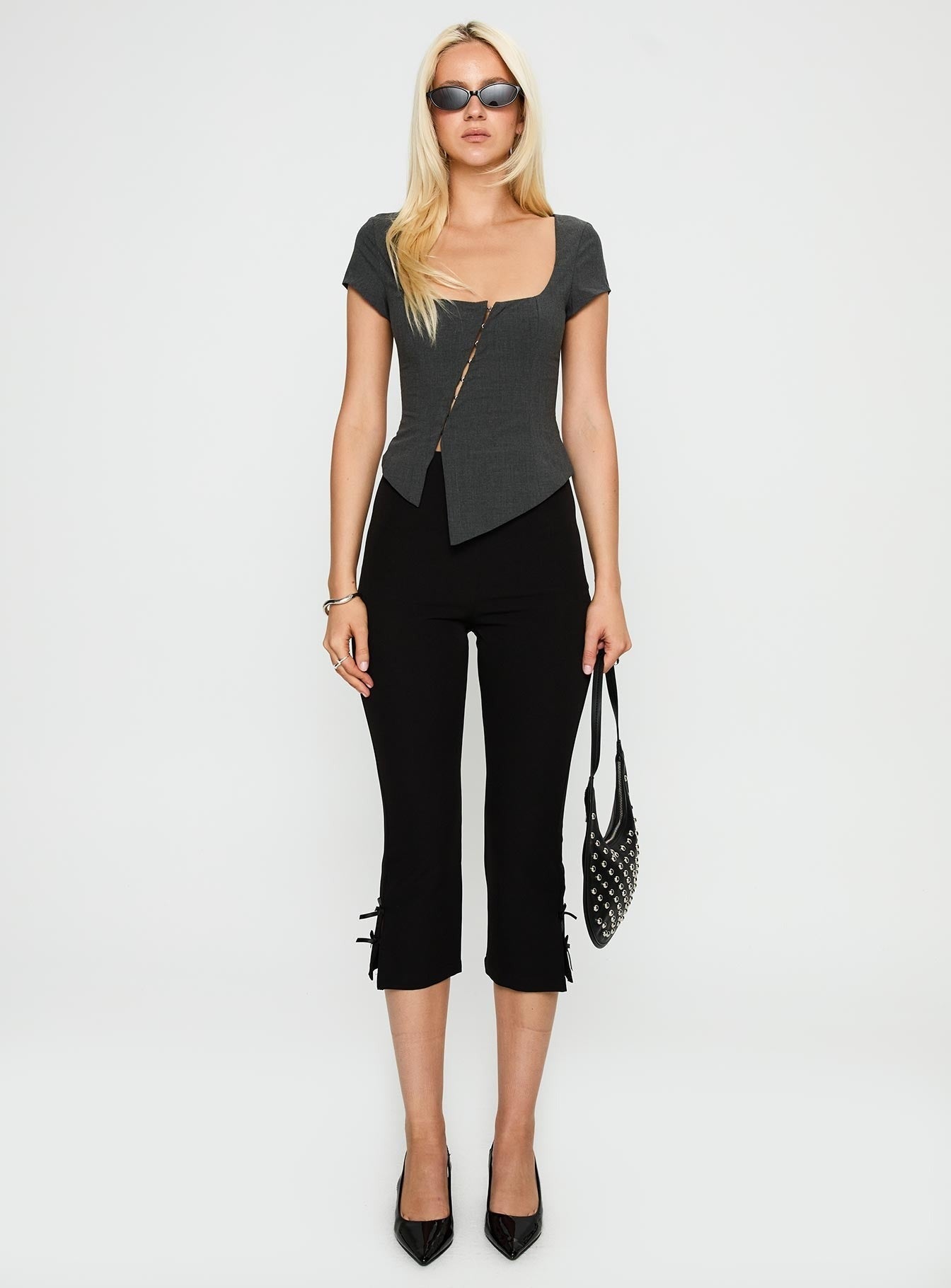Memory Bliss Asymmetrical Top Grey