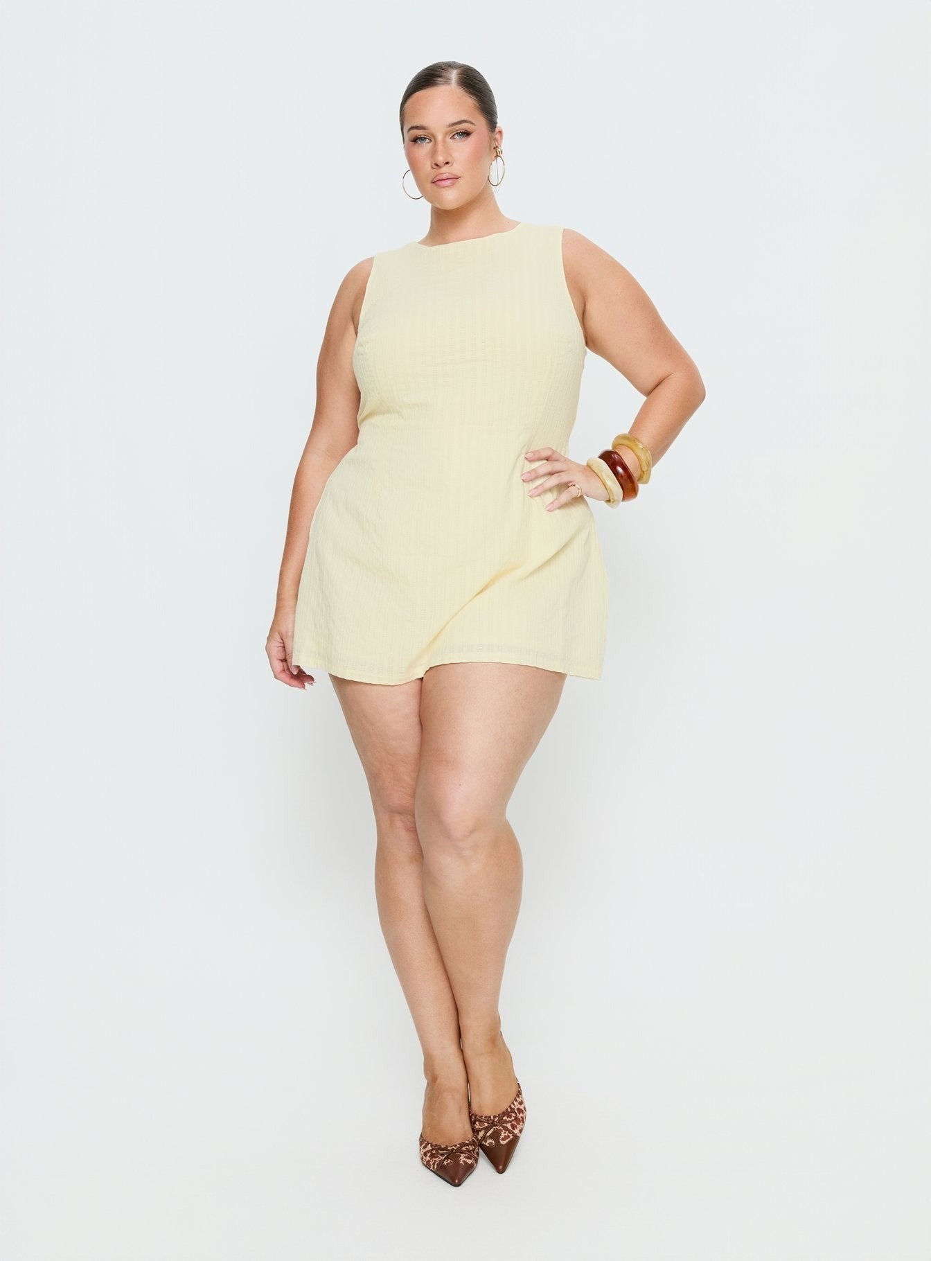 Yumiko Romper Yellow Curve