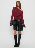 Wrenlea Faux Leather Tailored Short Black