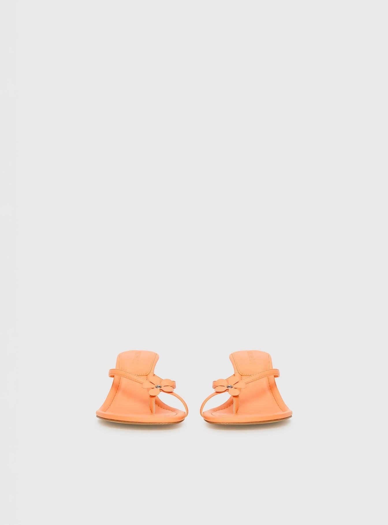 Electrified Floral Thong Heels Orange Sorbet