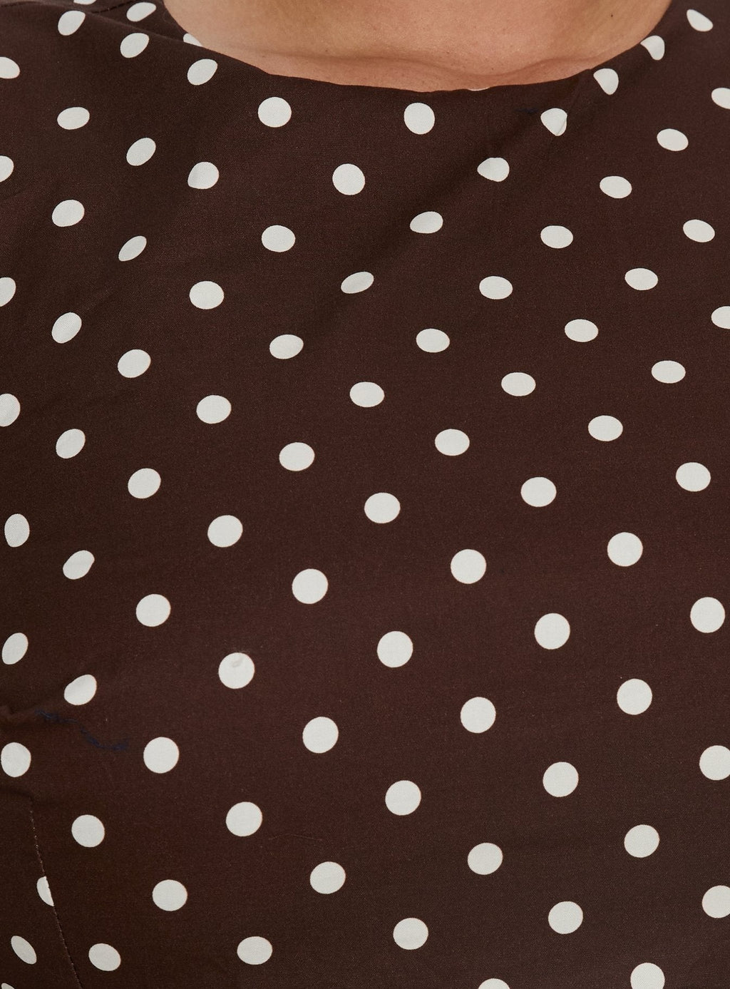 Yumiko Romper Brown Polka Curve