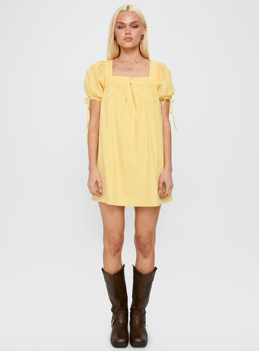 Lilibet Mini Dress Lemon