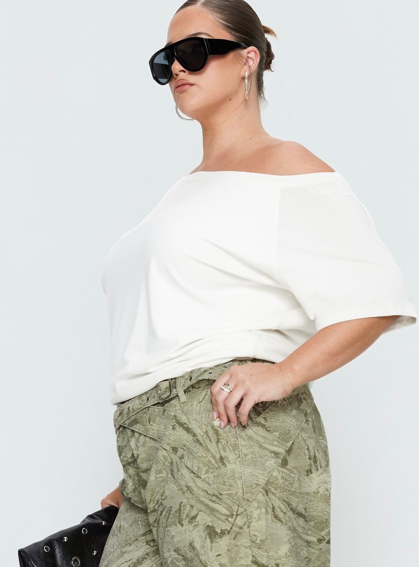 Icon Baby Off Shoulder Top White Curve
