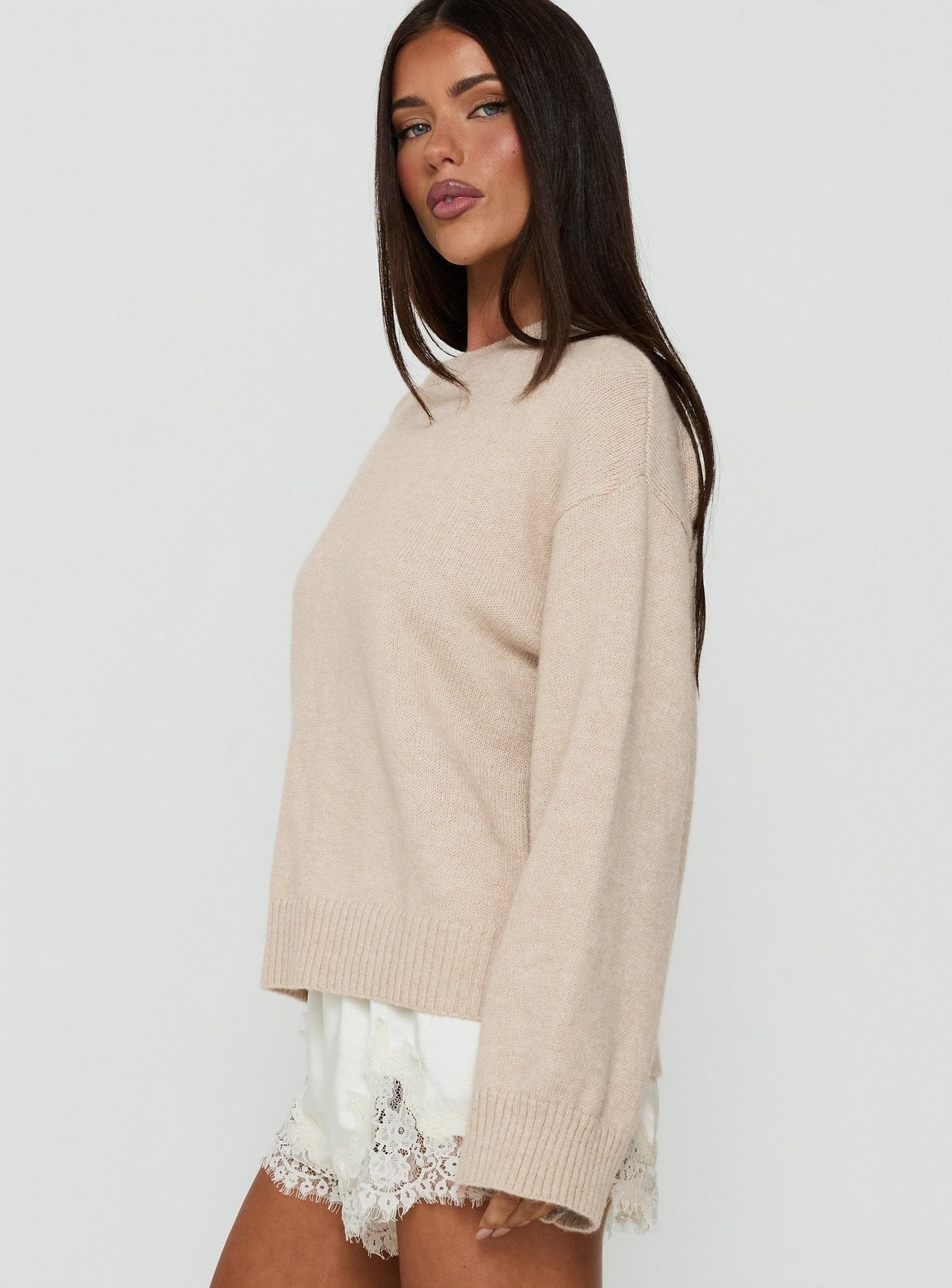 Elida Boxy Wide Sleeve Jumper Cream