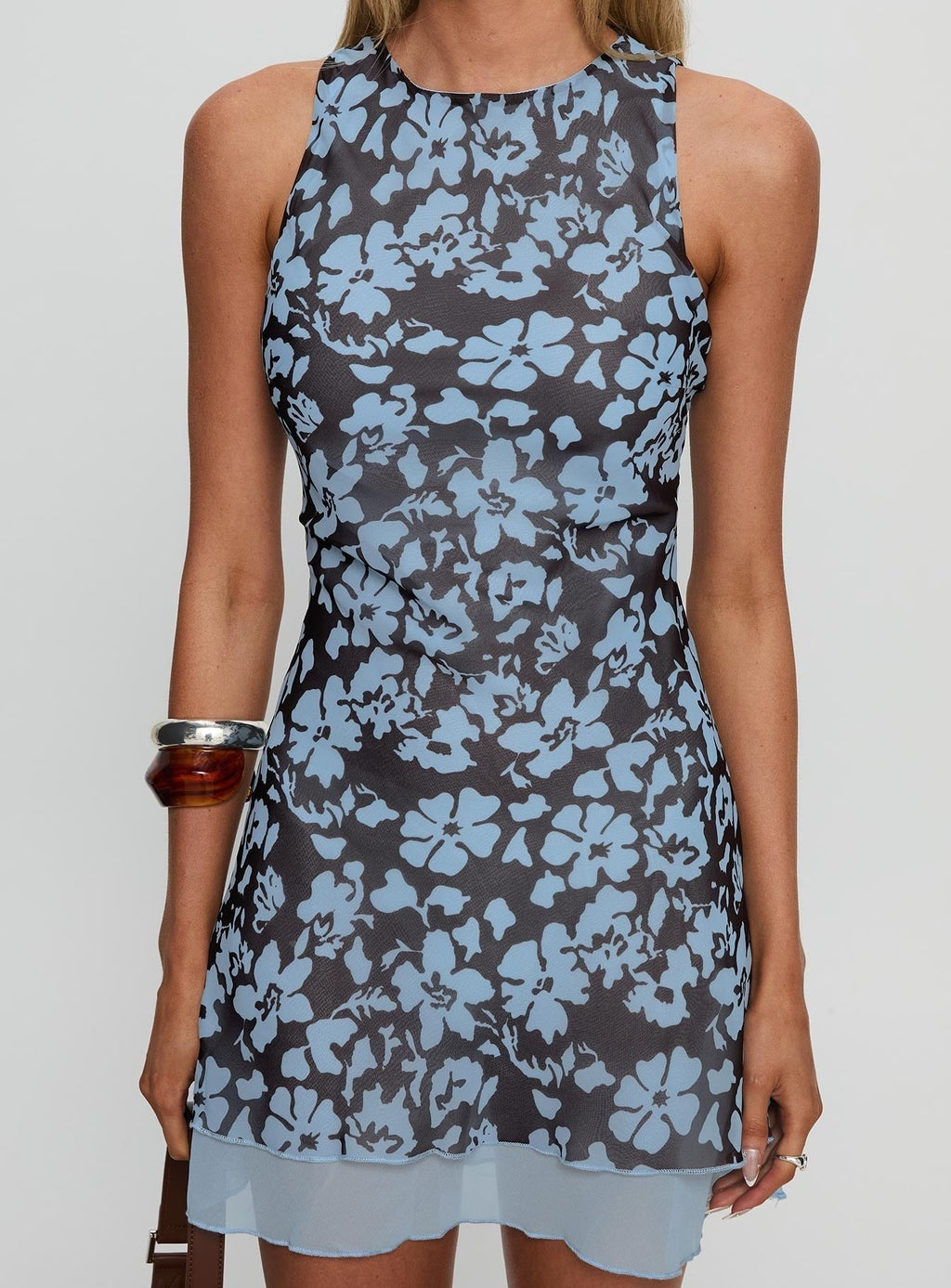 Buffie Mini Dress Brown Floral