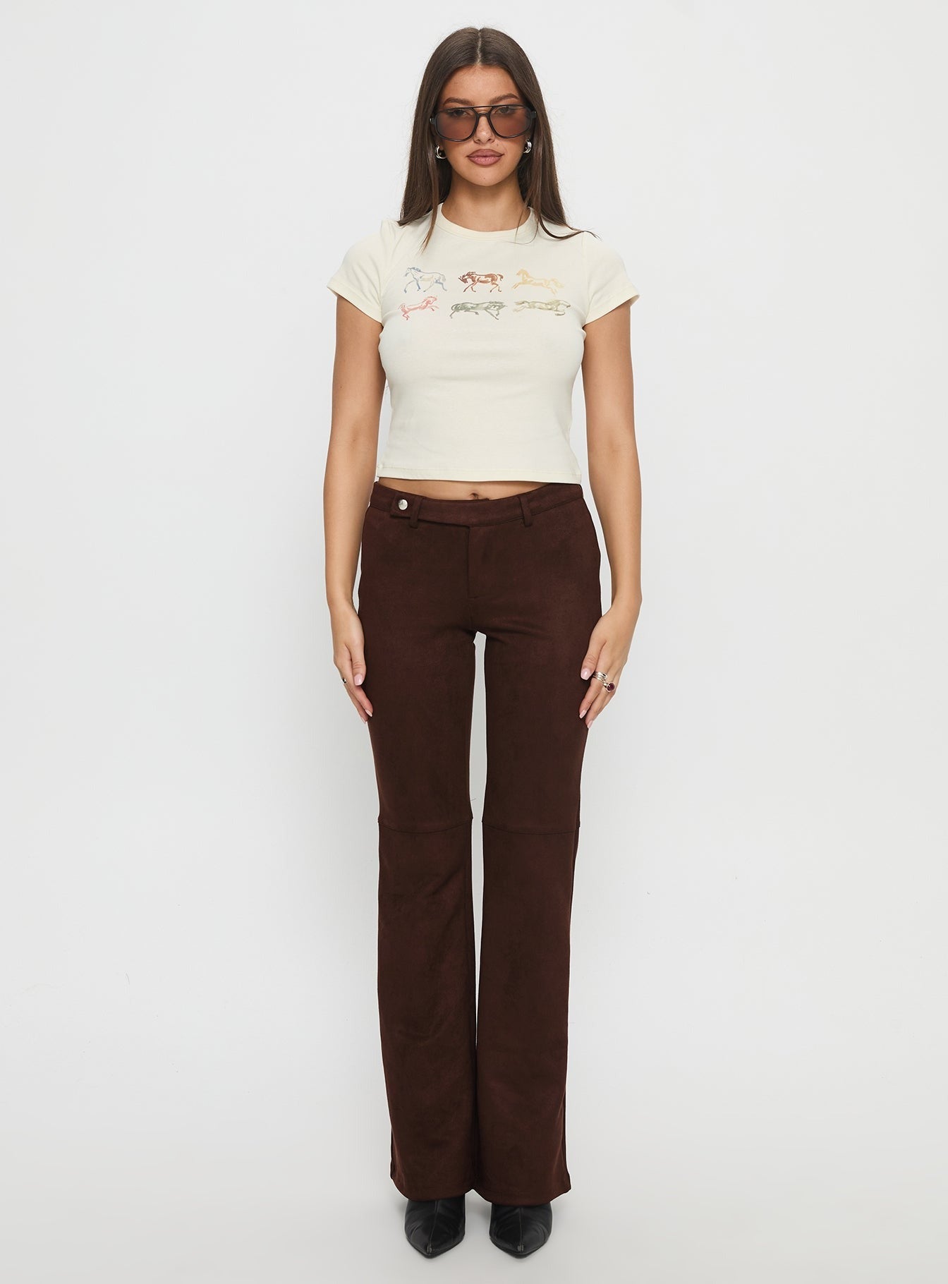 In The West Horse Baby Tee Cream