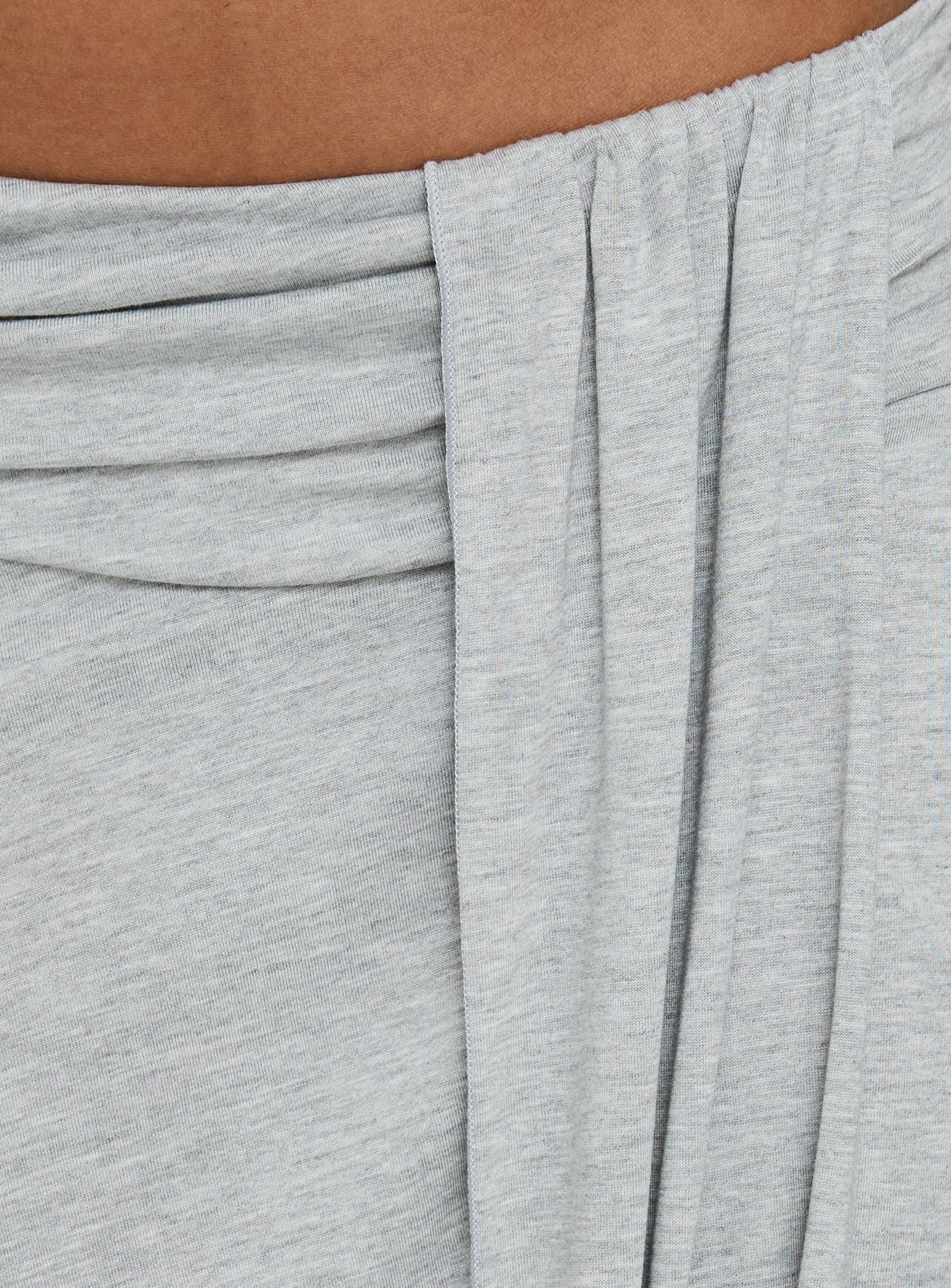 Iselda Draped Midi Skirt Grey Marle