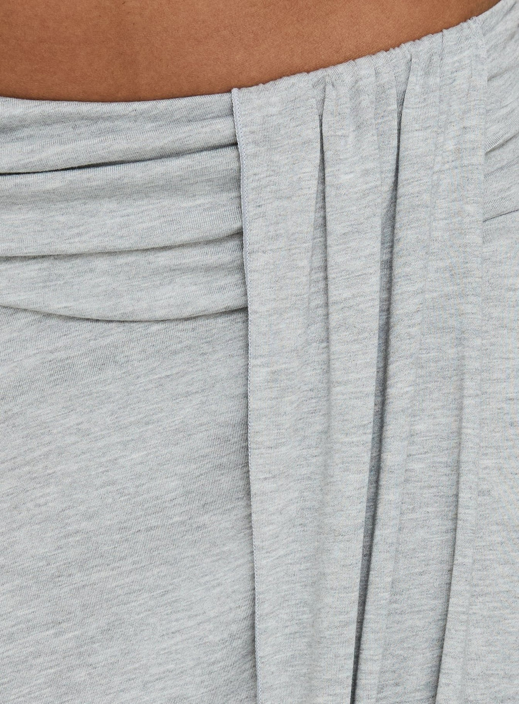 Iselda Draped Midi Skirt Grey Marle