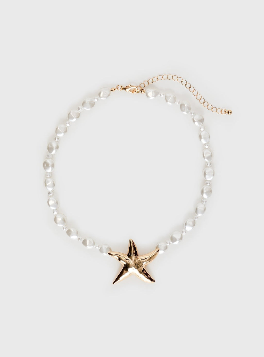 Sea Life Pearl Necklace Gold