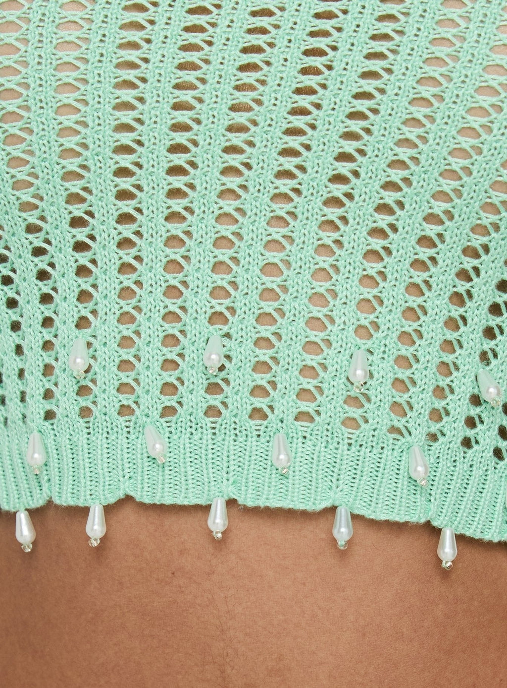 Next Level Knit Halter Top Green