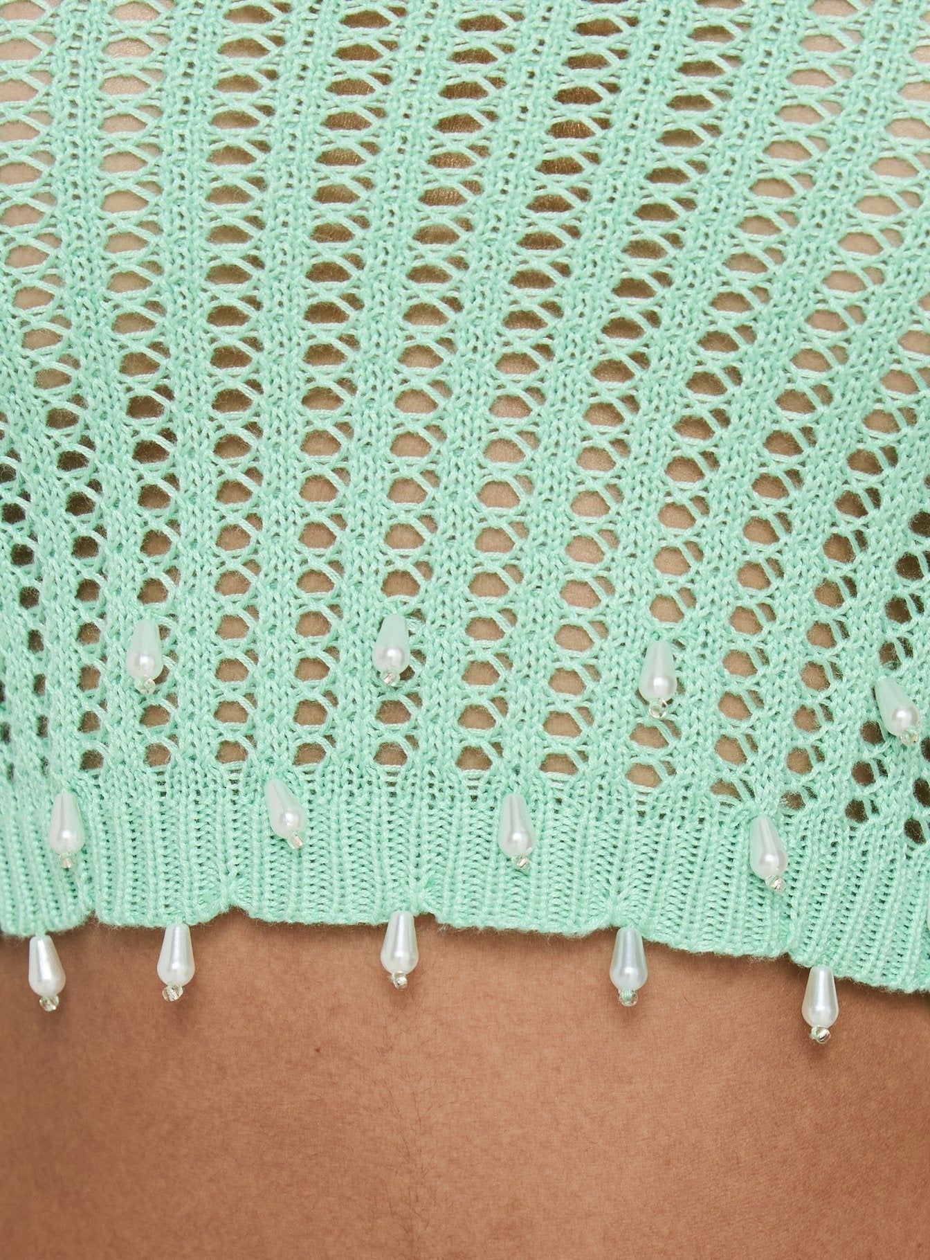 Next Level Knit Halter Top Green
