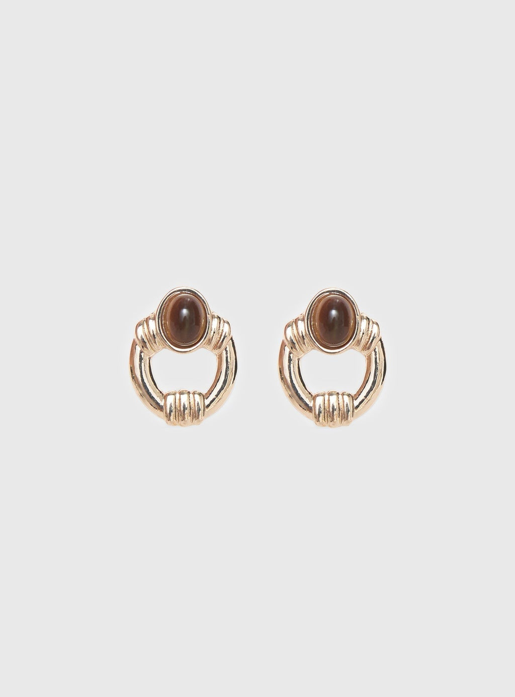 Allyza Gemstone Detail Earrings Gold