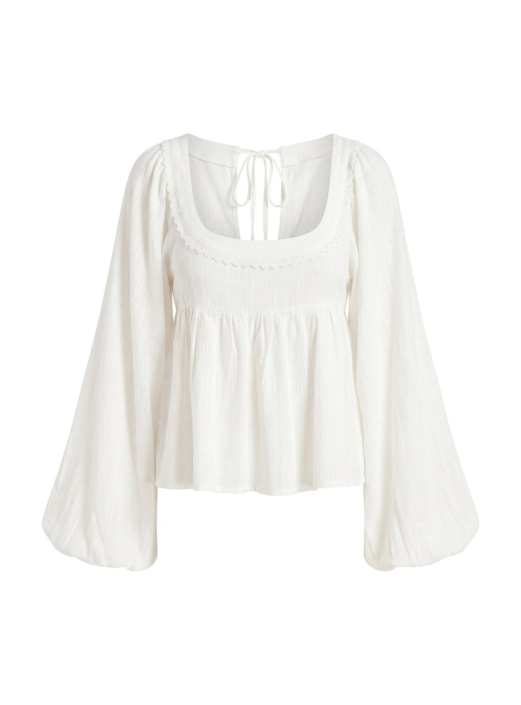 Benjie Long Sleeve Top White