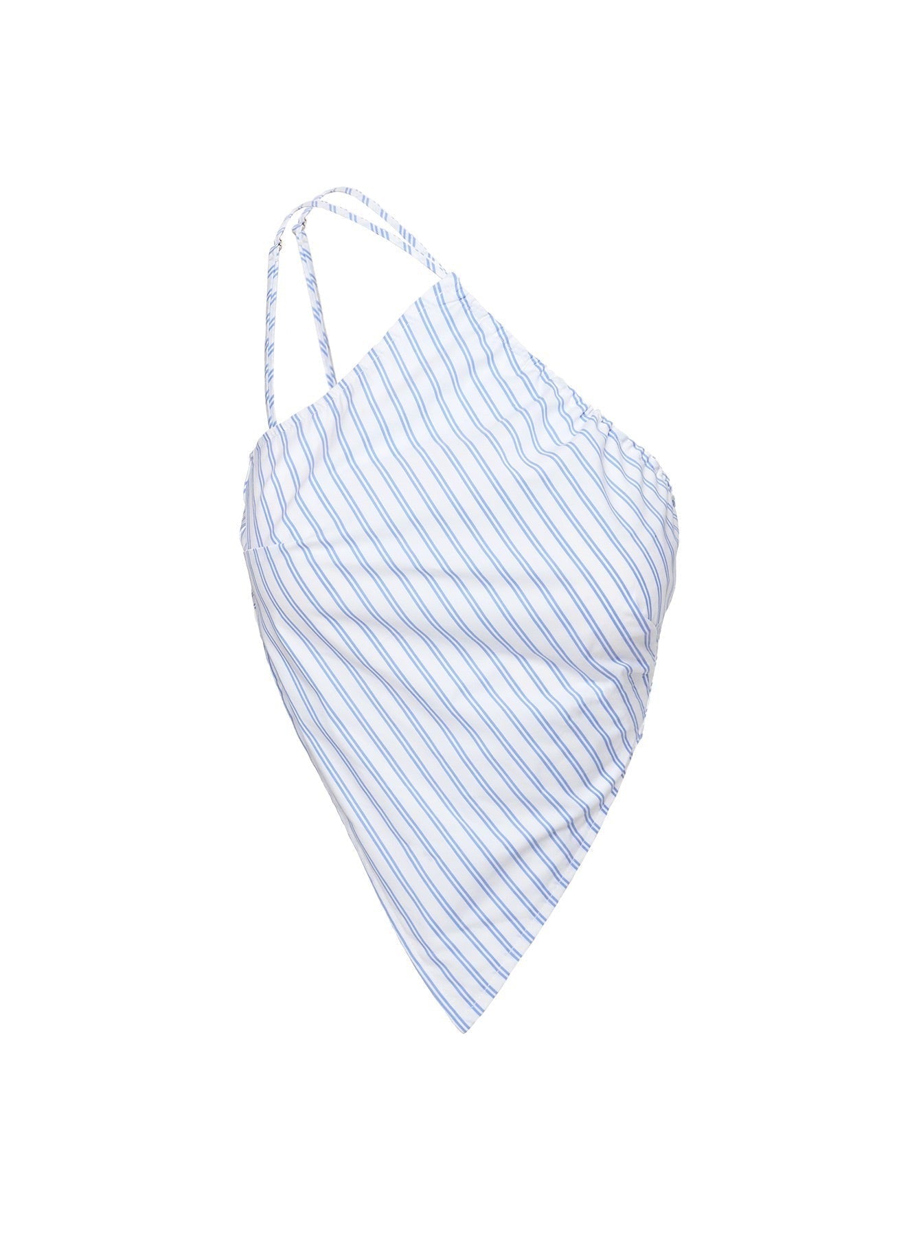 Collied Asymmetric Top Blue / White Stripe