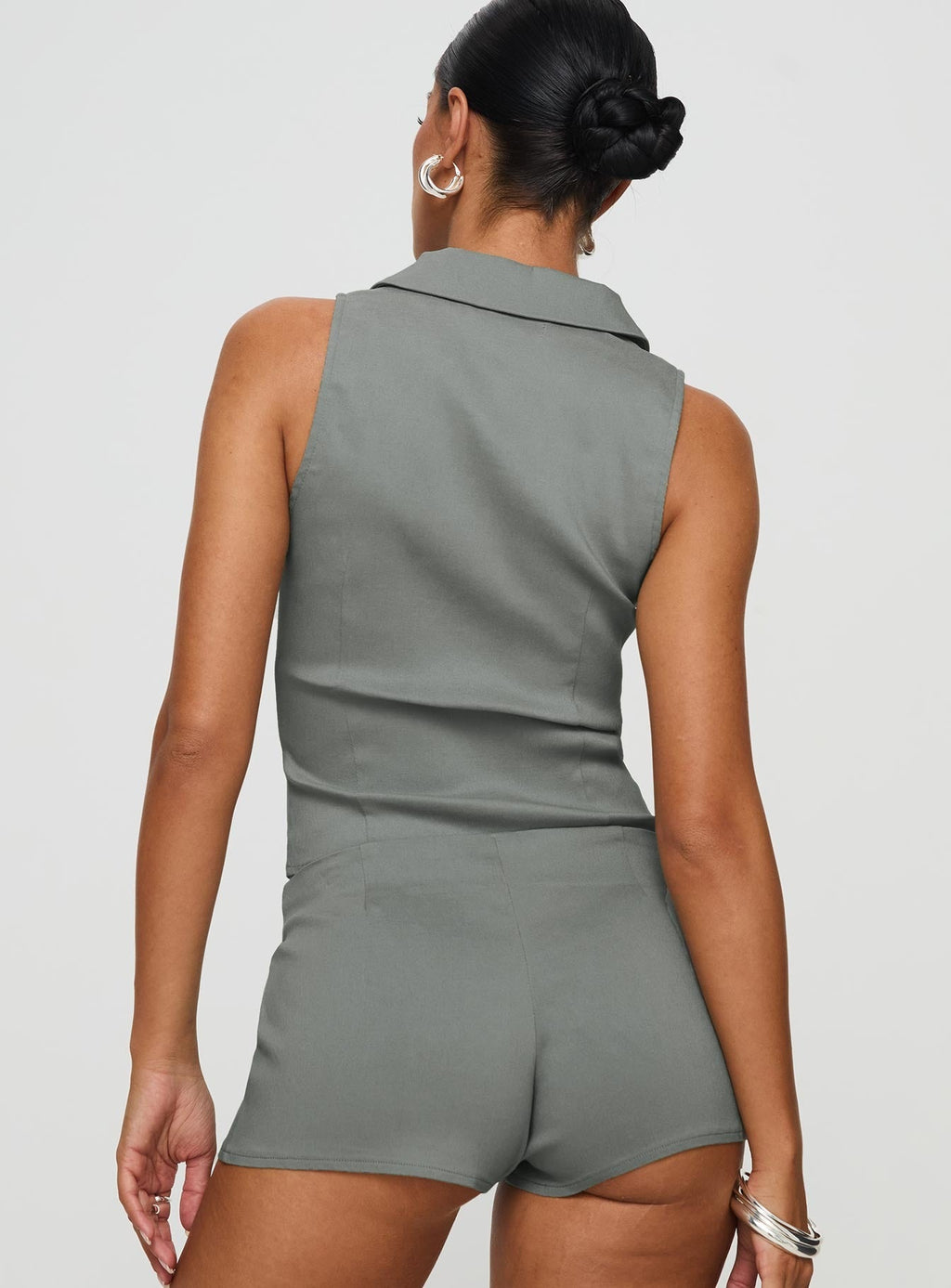Janae Vest Top Grey