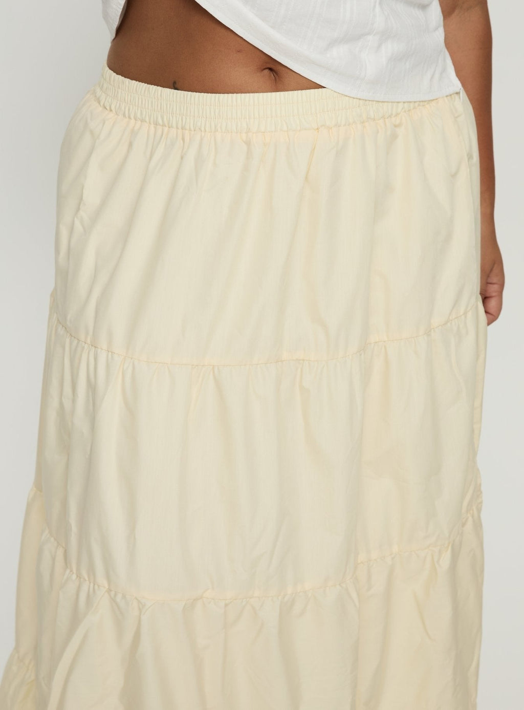 Garden Party Maxi Skirt Lemon Curve