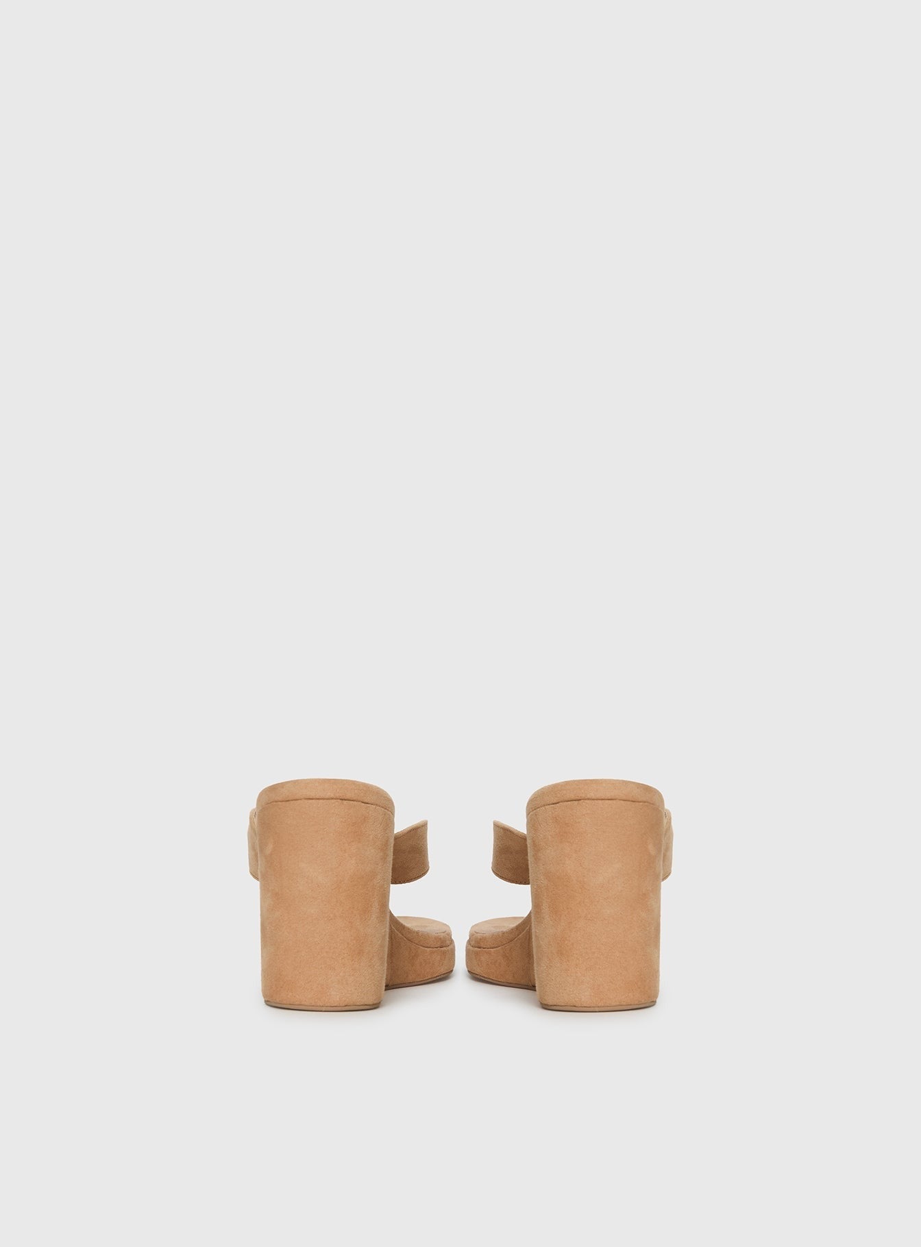 Kamiko Wedged Heels Tan Faux Suede