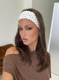 The Juney Headband Cream Polka