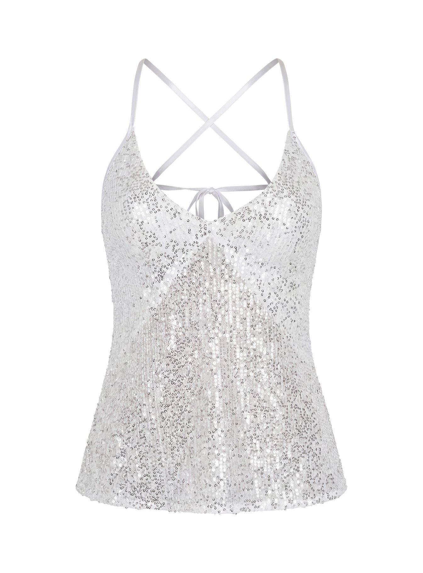 Opaline Sequin Cami Top Silver