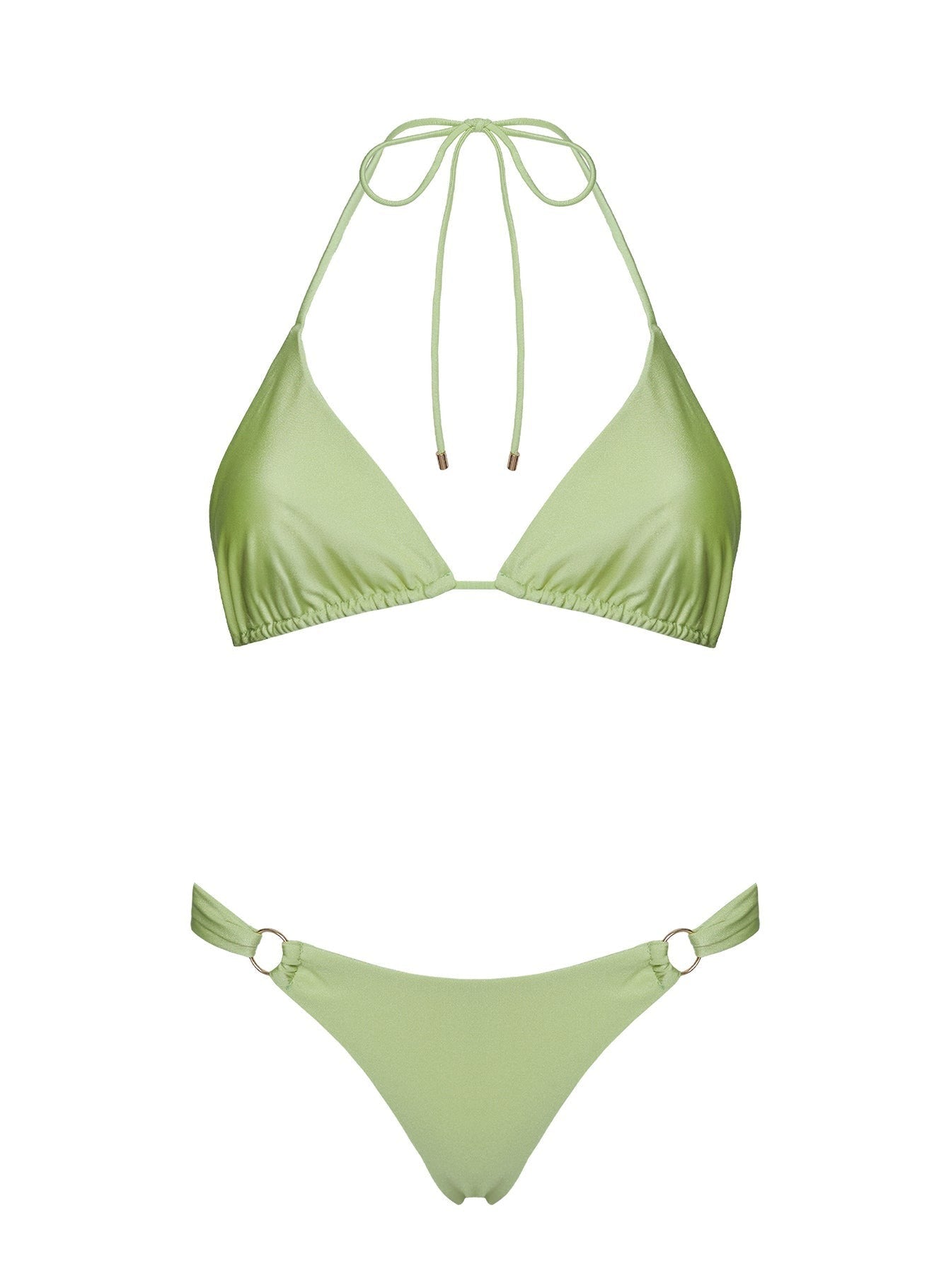 Kennedie Shine High Cut Ring Bikini Bottoms Kiwi