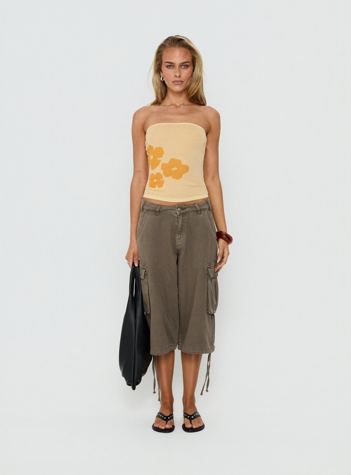 Ikani Strapless Knit Top Sorbet